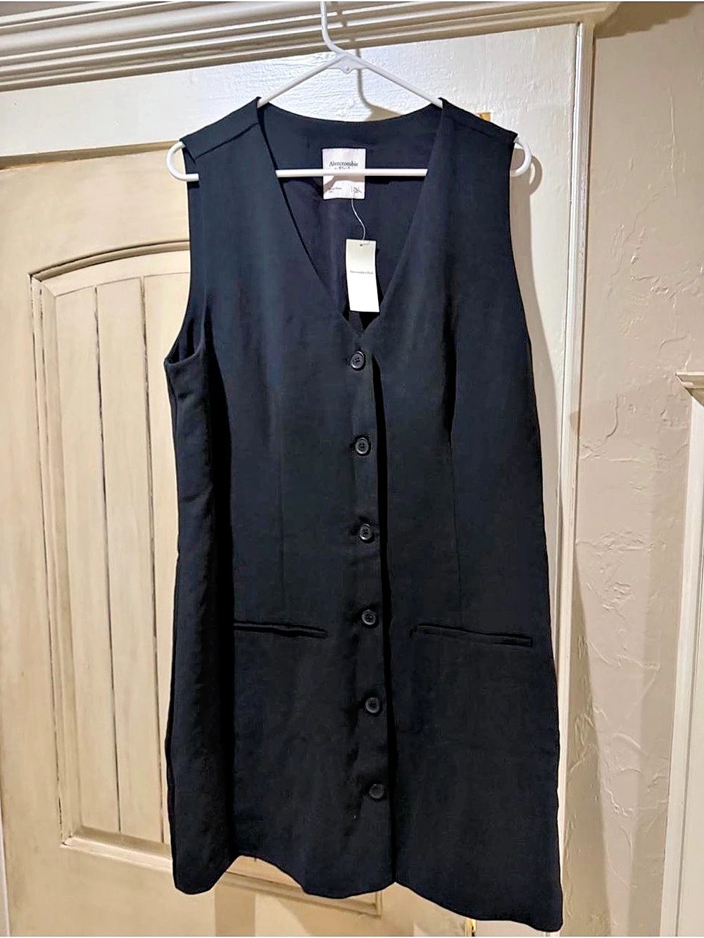 Abercrombie & Fitch The A&F Mara Vest Mini Dress Black XL